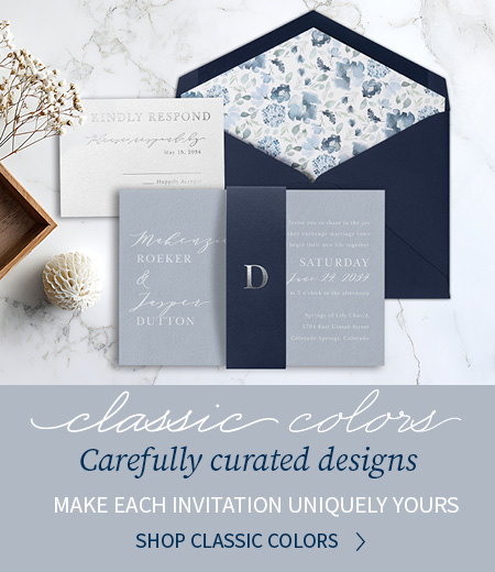 Classic Colors Wedding Collection mobile banner